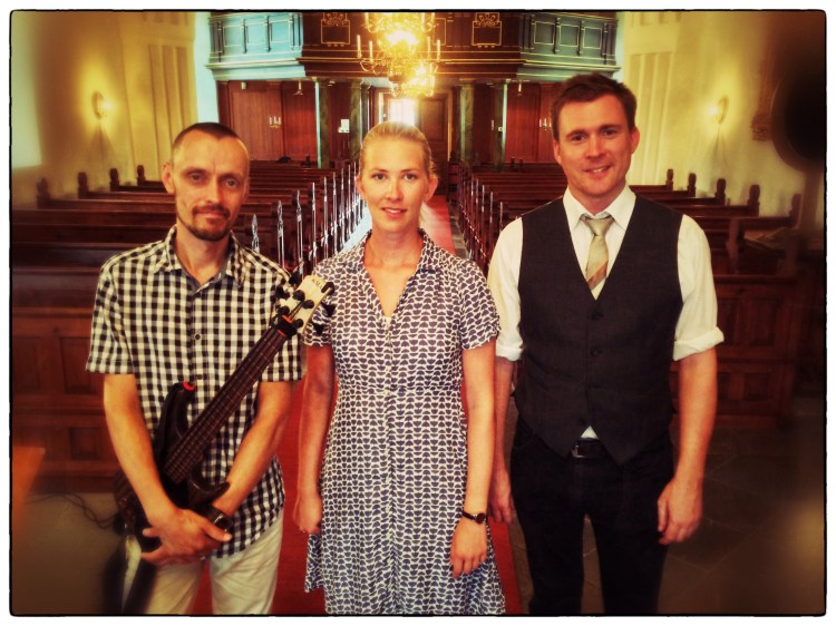 Magnus, Josefin and Peter after the gig.